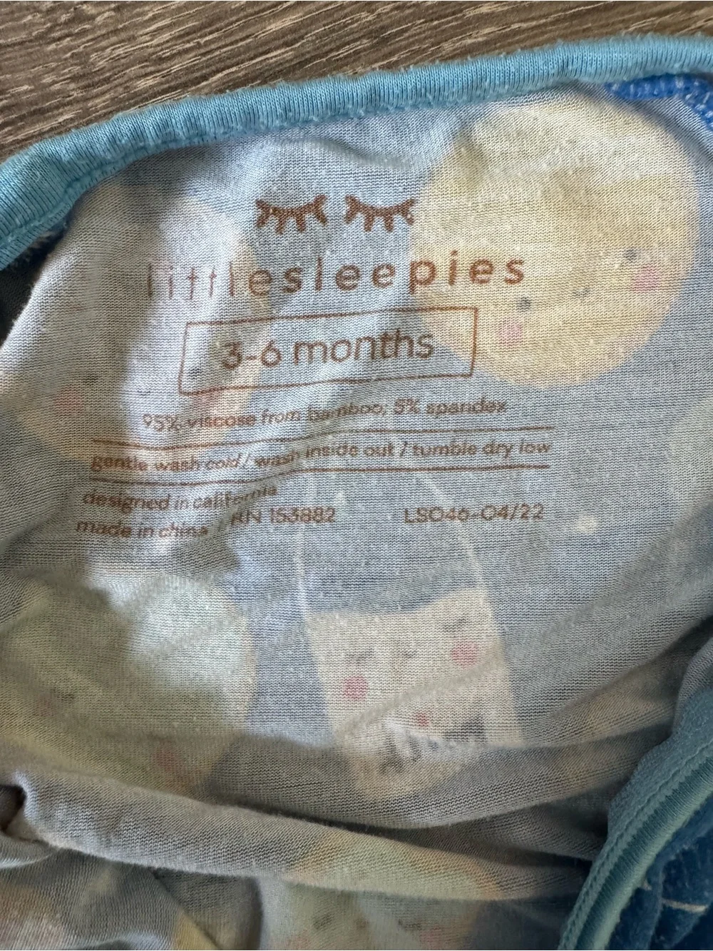 Little Sleepies Blue Cookie & Milk Print Convertible One-Piece